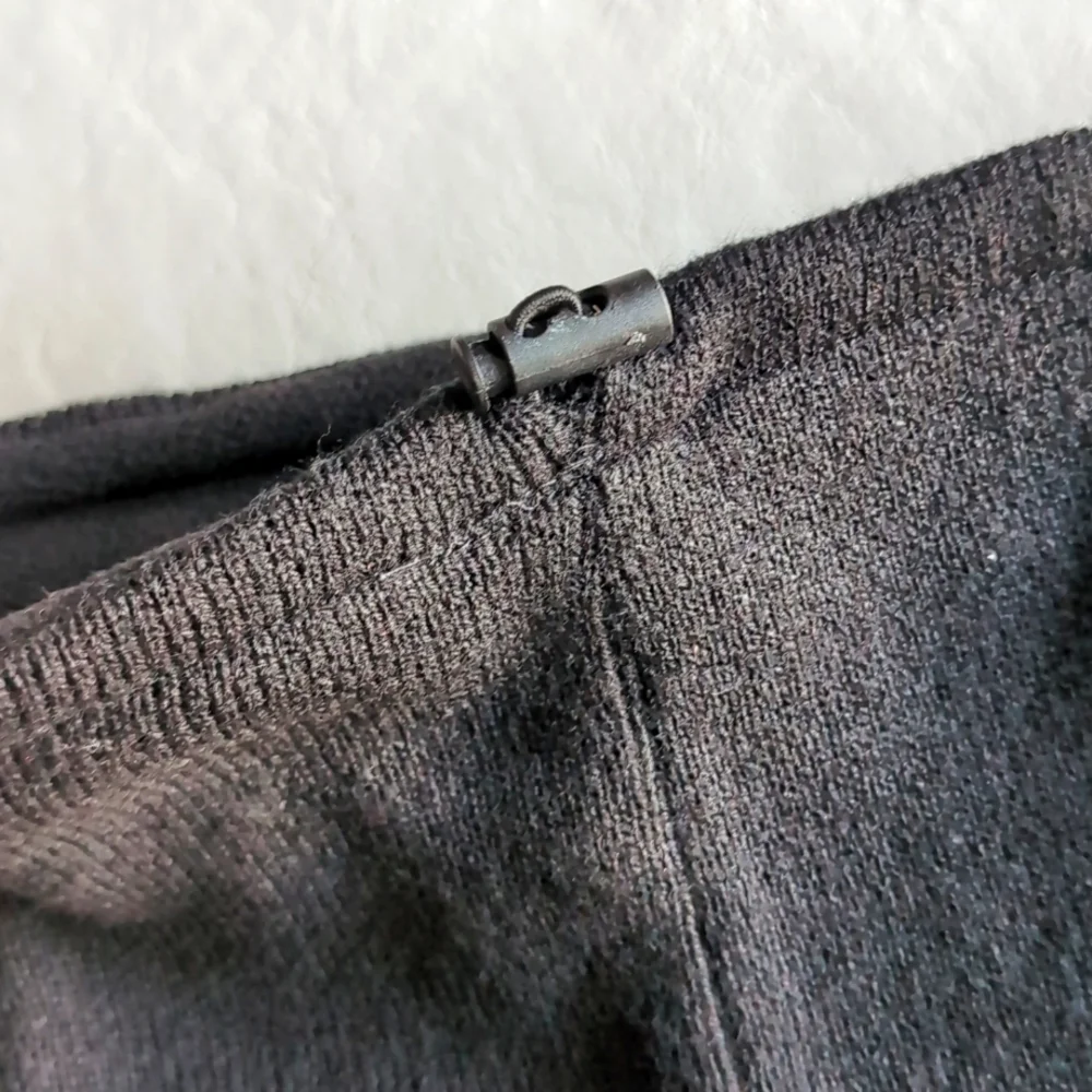 U.S. Polo Assn Men's Knit Neck Gaiter Scarf Black W/ Pull String Adjustment